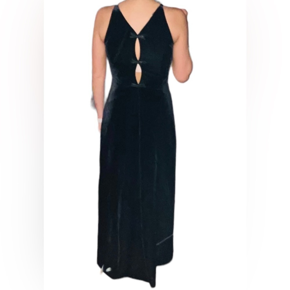 Laundry By Shelli Segal Black Velvet Dress Size 6 - Picture 7 of 12